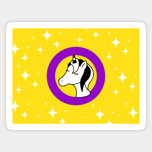 Intersex Sparkle Unicorn Sticker